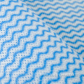 Blue wave printed biodegradable fabric as kitchen rag